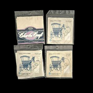 Charles Craft Cross Stitch Fabric Lot NEW 18 count 22 count White Antique‎ 12x18